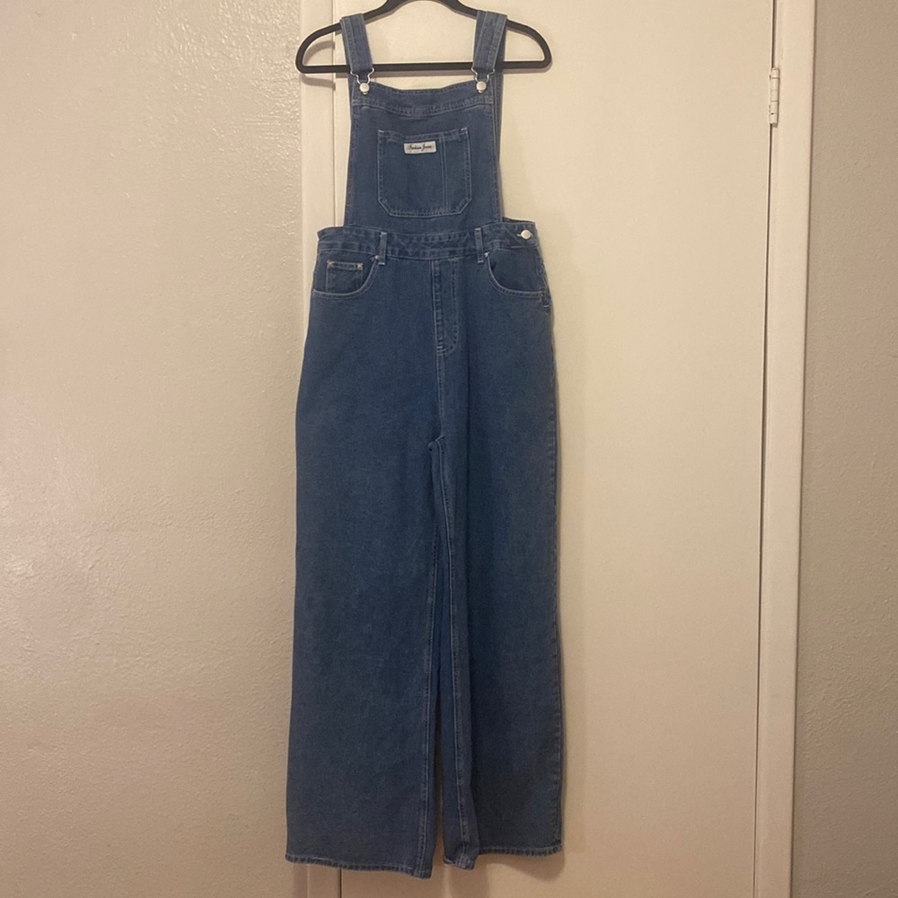 Vintage Washed Boyfriend Denim Overall. Size M. Blue